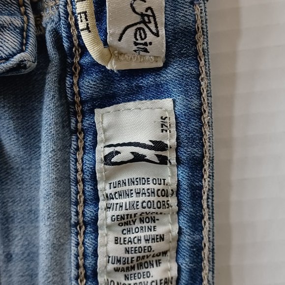 Indigo Rein Stretch Ankle Skinny Jean with Embroidery size 13 - Picture 7 of 8